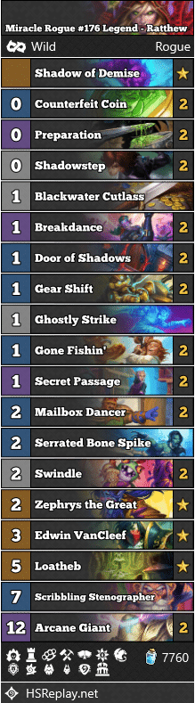 Miracle Rogue #176 Legend - Ratthew