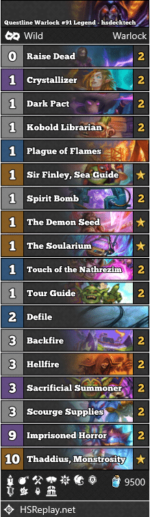 Questline Warlock #91 Legend - hsdecktech