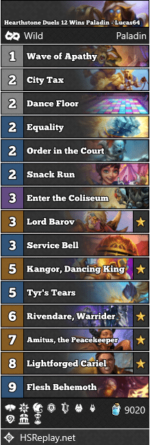 Hearthstone Duels 12 Wins Paladin - Lucas64