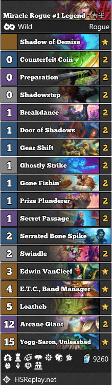 Miracle Rogue #1 Legend - 青雀