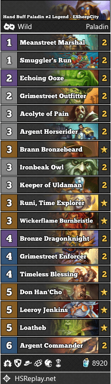 Hand Buff Paladin #2 Legend - ESheepCity