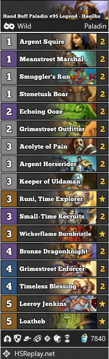 Hand Buff Paladin #95 Legend - Haeilhs