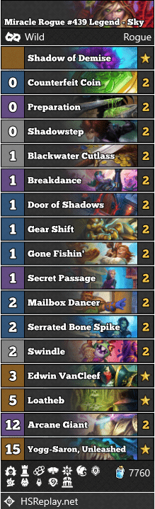 Miracle Rogue #439 Legend - Sky