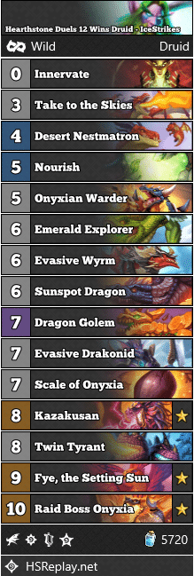 Hearthstone Duels 12 Wins Druid - IceStrikes