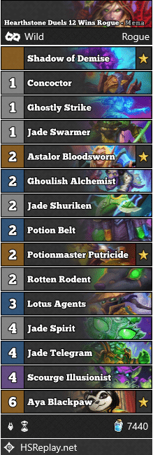 Hearthstone Duels 12 Wins Rogue - 𝕄𝕖𝕟𝕒