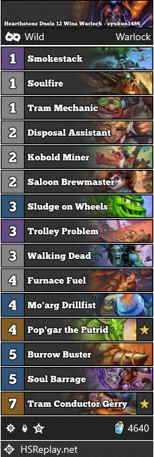 Hearthstone Duels 12 Wins Warlock - syubun1486