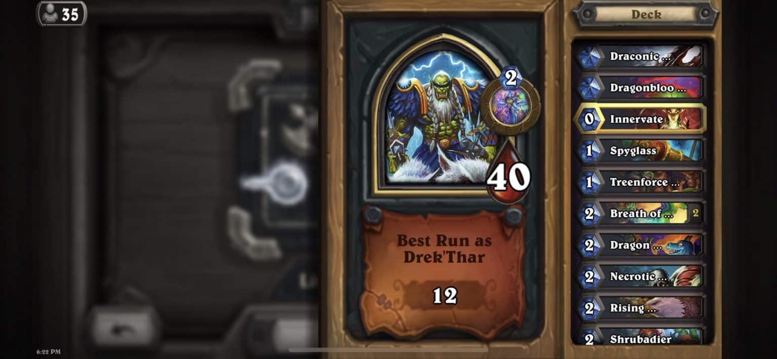 Hearthstone Duels 12 Wins Drekthar Caticlis Harness The Elements