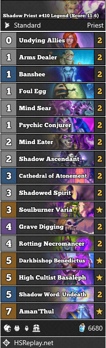 Shadow Priest #410 Legend (Score: 11-6)