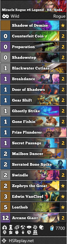 Miracle Rogue #6 Legend - HS_Soda