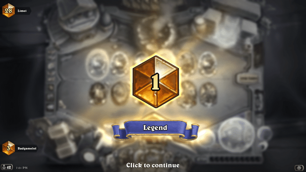 "Reno" Warrior 1 Legend Badgamelol Hearthstone Standard Decks