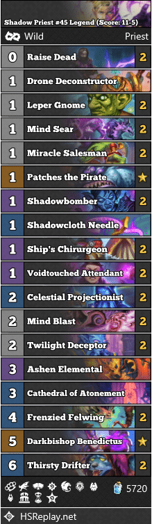 Shadow Priest #45 Legend (Score: 11-5)