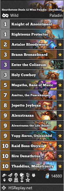 Hearthstone Duels 12 Wins Paladin - Davidhow