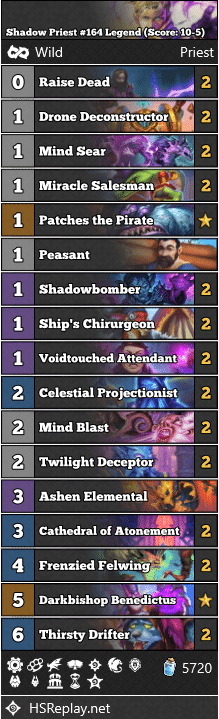 Shadow Priest #164 Legend (Score: 10-5)