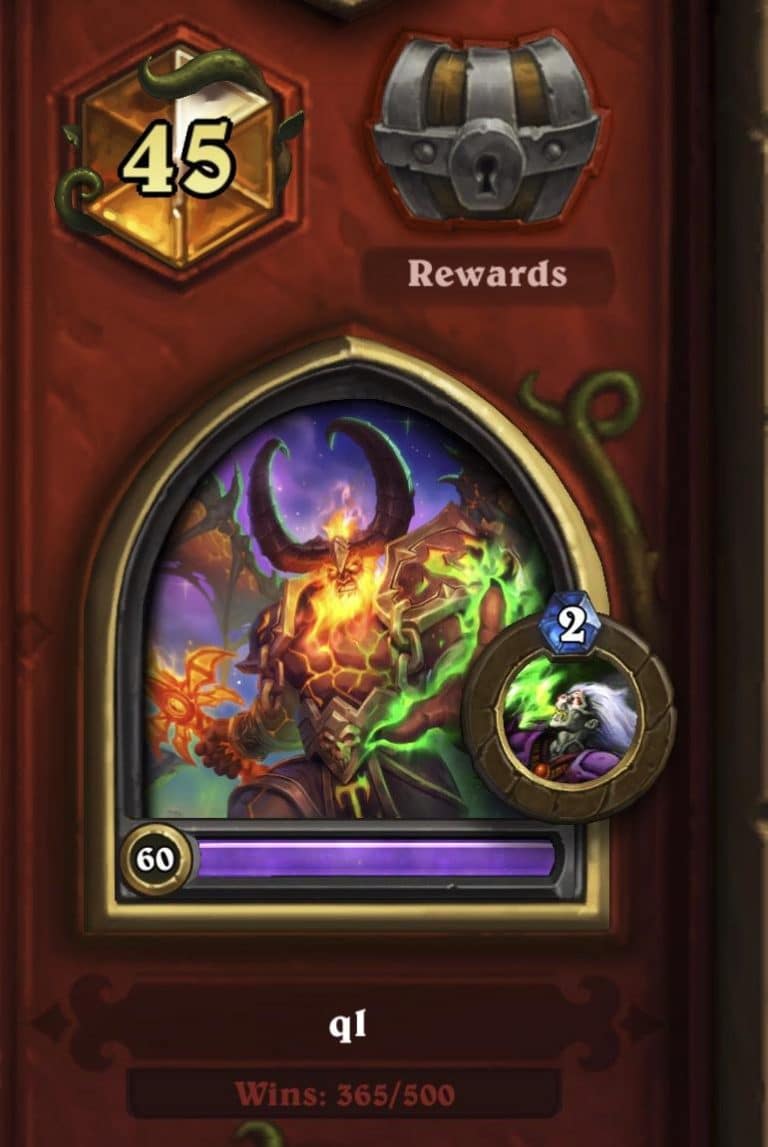 Questline Warlock 45 Legend ipdb Hearthstone Wild Decks