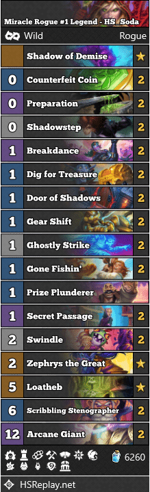 Miracle Rogue #1 Legend - HS_Soda