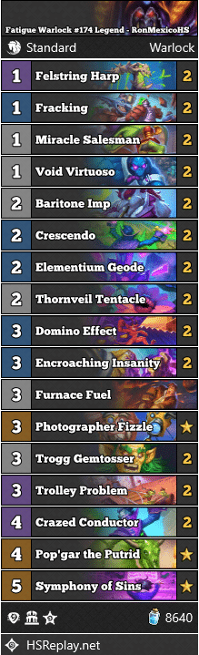 Fatigue Warlock #174 Legend - RonMexicoHS