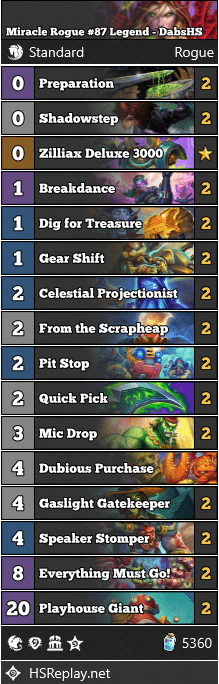 Miracle Rogue #87 Legend - DabsHS