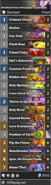 Overheal Priest #59 Legend - scamtuozz