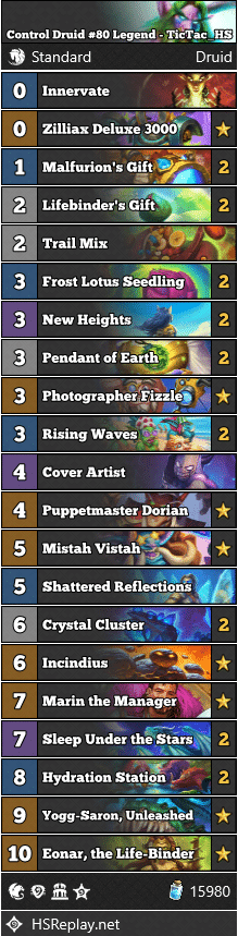 Control Druid #80 Legend - TicTac_HS