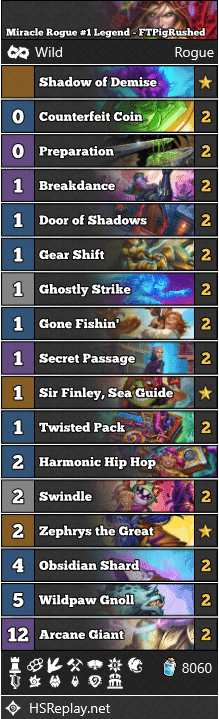 Miracle Rogue #1 Legend - FTPigRushed