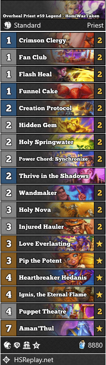 Overheal Priest #59 Legend - HomiWasTaken