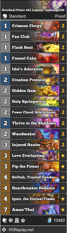 Overheal Priest #62 Legend - linhung0310