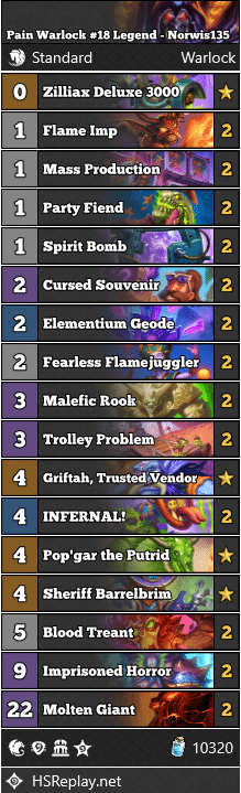 Pain Warlock #18 Legend - Norwis135