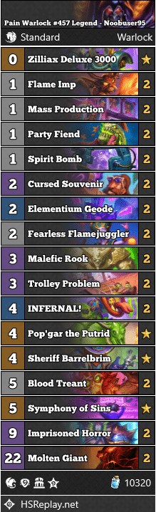 Pain Warlock #457 Legend - Noobuser95