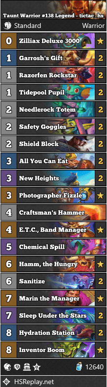 Taunt Warrior #138 Legend - tictac_hs