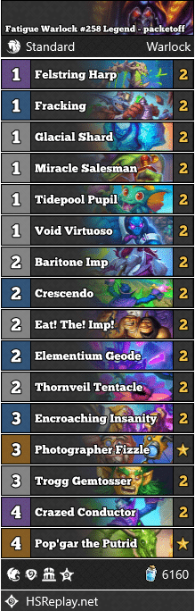 Fatigue Warlock #258 Legend - packetoff