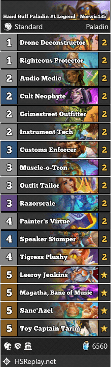 Hand Buff Paladin #1 Legend - Norwis135