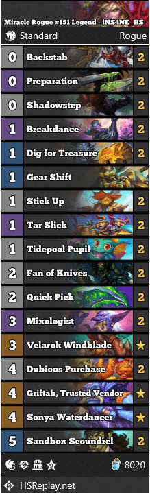 Miracle Rogue #151 Legend - iNS4NE_HS