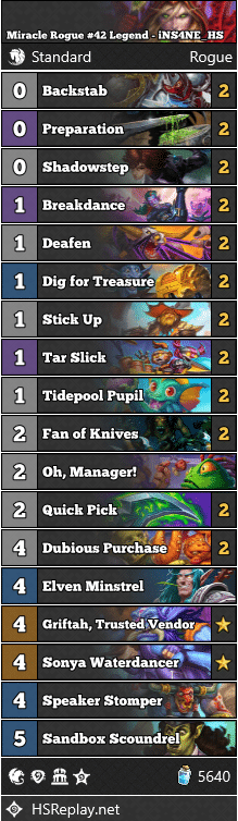 Miracle Rogue #42 Legend - iNS4NE_HS