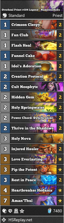 Overheal Priest #104 Legend - NamelessHsEu