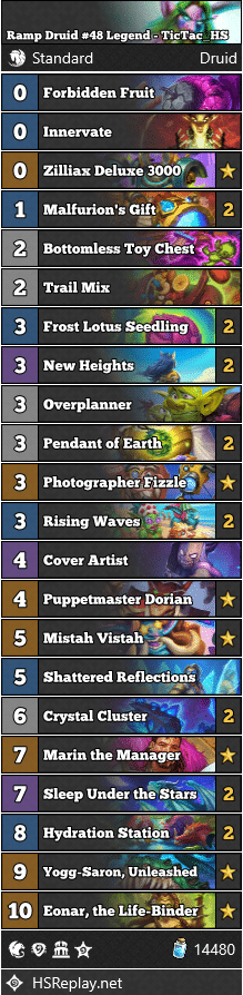 Ramp Druid #48 Legend - TicTac_HS