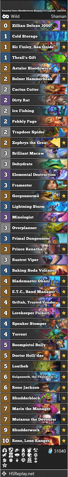 Renathal Reno Shudderwock Shaman #17 Legend - sinf3rn0