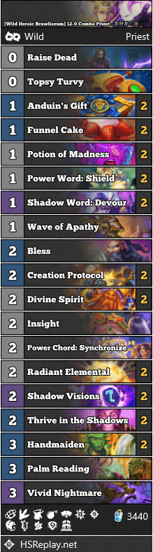 (Wild Heroic Brawliseum) 12-0 Combo Priest - 那呀那个谁