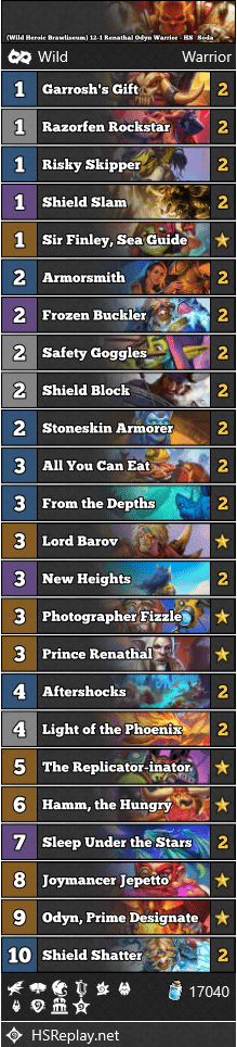 (Wild Heroic Brawliseum) 12-1 Renathal Odyn Warrior - HS_Soda