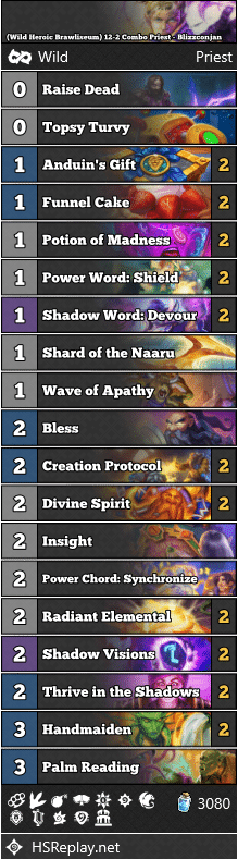 (Wild Heroic Brawliseum) 12-2 Combo Priest - Blizzconjan