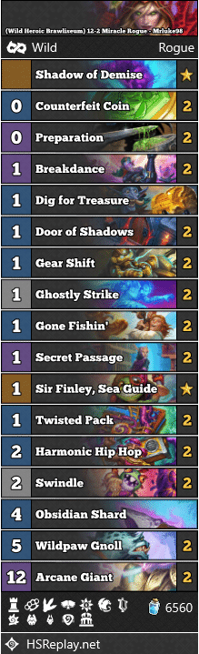 (Wild Heroic Brawliseum) 12-2 Miracle Rogue - Mrluke98