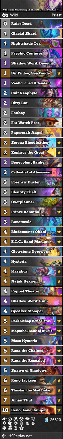 (Wild Heroic Brawliseum) 12-2 Renathal Reno Priest - 시죠