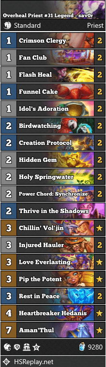 Overheal Priest #31 Legend - sav0r_