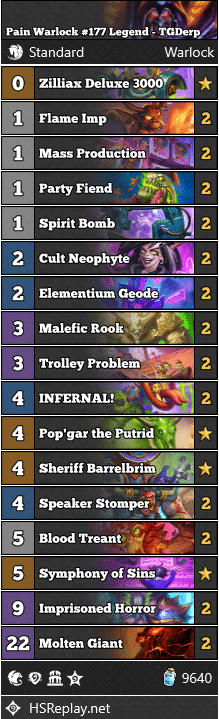 Pain Warlock #177 Legend - TGDerp