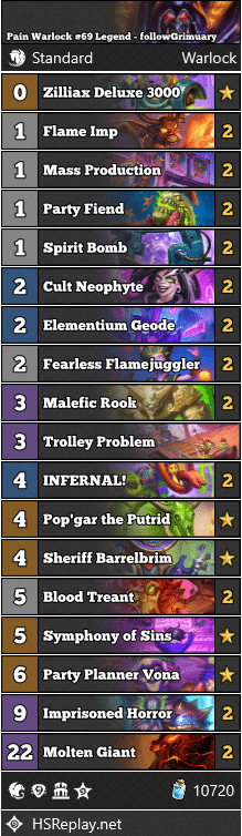 Pain Warlock #69 Legend - followGrimuary