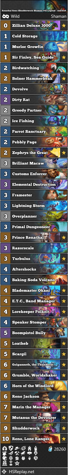 Renathal Reno Shudderwock Shaman #43 Legend - sinf3rn0