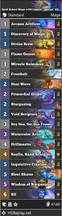 Spell School Mage #199 Legend - Onkrad_HS