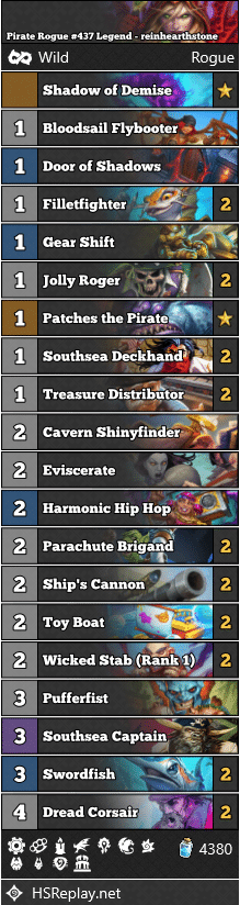 Pirate Rogue #437 Legend - reinhearthstone