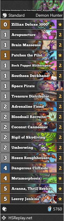 (Pre-Release Brawliseum) 6-1 Pain Pirate Demon Hunter - WraxiusGaming