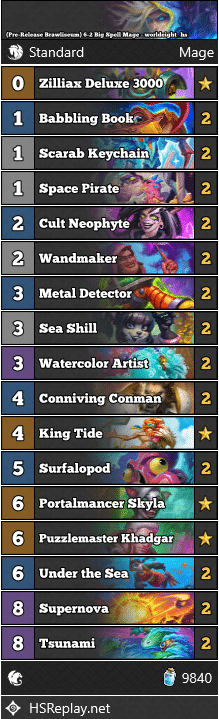 (Pre-Release Brawliseum) 6-2 Big Spell Mage - worldeight_hs