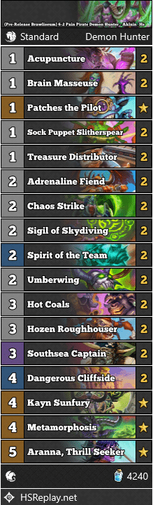 (Pre-Release Brawliseum) 6-2 Pain Pirate Demon Hunter - Aklain_Hs